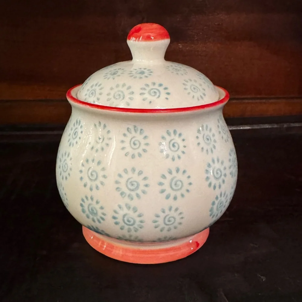 Signature Housewares Inc. | Ceramic Sugar & Cream Set in Blue Swirl Pattern